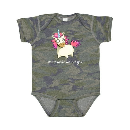 

Inktastic Don t Make Me Cut You- Frazzled Unicorn Gift Baby Boy or Baby Girl Bodysuit
