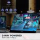 thumbnail image 3 of ViewSonic VX1655-4K-OLED Monitor OLED portátil 4K UHD de 15,6 pulgadas con USB C de 60 W con alimentación bidireccional, mini HDMI, altavoces duales y soporte integrado con cubierta magnética, 3 of 5