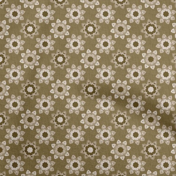oneOone Cotton Jersey Brown Fabric Block Quilting Supplies Print Sewing Fabric By The Yard 58 Inch Wide-JO
