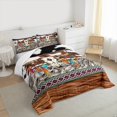 thumbnail image 3 of Homewish Bull Skull Full Size Comforter Sets 3-Piece for Teens Boys Girls,Western Theme Bedding Comforter Set,Tribal Aztec Lightweight Bedding Sets,Luxury Bedroom Decor, 3 of 8