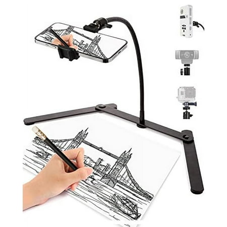 Image of Adjustable Phone Tripod Phone Stand for Recording Overhead Phone Mount Tabletop Tripod for Cookie Decorating and Teaching Online Live Streaming and Showing Drawing Sketching Cooking Recording