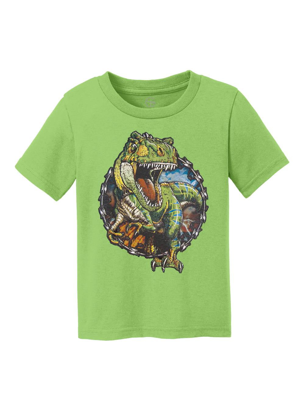 Tyrannosaurus Rex Kids Cotton T-Shirt - Lime Green - Medium - Walmart.com