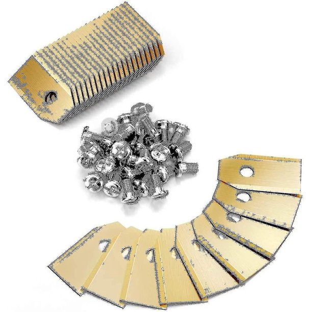 30 piezas de cuchillas de titanio compatibles con Husqvarna Automower, Gardena, Meec