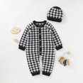 thumbnail image 4 of 2PCS Newborn Infant Baby Boy Girl Button-Down Long Sleeve  Neck Romper Blue 6-12 Months, 4 of 10