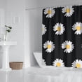 thumbnail image 2 of Waterproof Black Daisy Flower Shower Curtain 72x72 Inch Boho Style Polyester Unique Shower Curtain for Bathroom Hotel Home Decor with 12 Plastic Hooks, 2 of 5