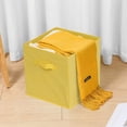 thumbnail image 2 of naioewe Storage Bins 6 Pack Collapsible Storage Cubes, 11"x10.5"x10.5" Large Toy Book Organizer Boxes with Handles(Yellow), 2 of 6