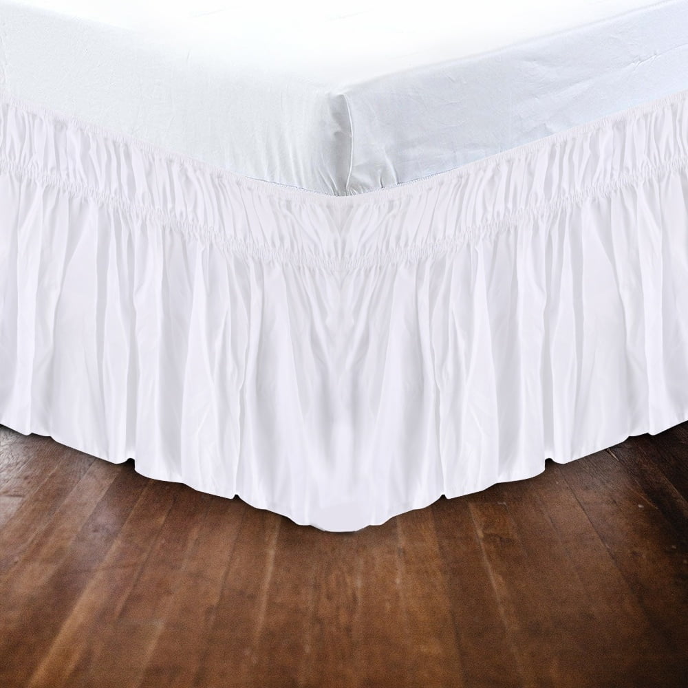 White Bed Skirt Bedding Shirts Without Elastic Band Surface Single ...