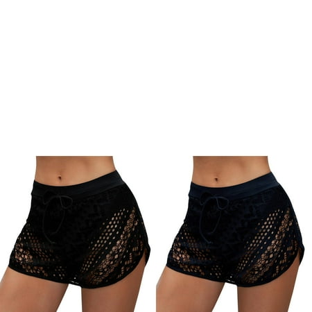 Wijhcboe 2 Pack Women Racing Swimsuit Women plus Plus Size Bottom Running Swimwear Beach High Lace Swim Shorts Beach Bikini Waist Briefs Shorts Bikini Swim Tankini Bottoms Swimwears Tankinis Sexy Sw