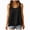 Black-B, variant on HCNTES Summer Tops for Women Flowy Chiffon Sleeveless Blouses White Tank Top Woman Ladies Crewneck Double Layers Strap Shirt (Red-A,XXL)