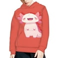 thumbnail image 3 of DISNIMO Axolotl Hoodie Girls Pullover Sweatshirt Kids Boys Hoodies Size 8-10 Sports Hoodie Hooded Sweatshirts with Pockets Unisex Fall Clothes Children Long Sleeve Hoodie Red Soft, 3 of 7