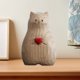thumbnail image 4 of Jarrón De Gato De Madera Hecho A Mano Jarrón de madera hecho a mano con forma de gato, bonito jarrón hecho a mano de madera maciza, regalo para amantes de los gatos, decoración del hogar, 4 of 8