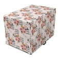 thumbnail image 1 of Floral Dog Crate Cover, Continuous Watercolor Vintage Flowers Motif Pattern on Pastel Backdrop, Easy to Use Pet Kennel Cover Small Dogs Puppies Kittens, 7 Sizes, Pale Eggshell Multicolor, by Ambesonne, 1 of 6