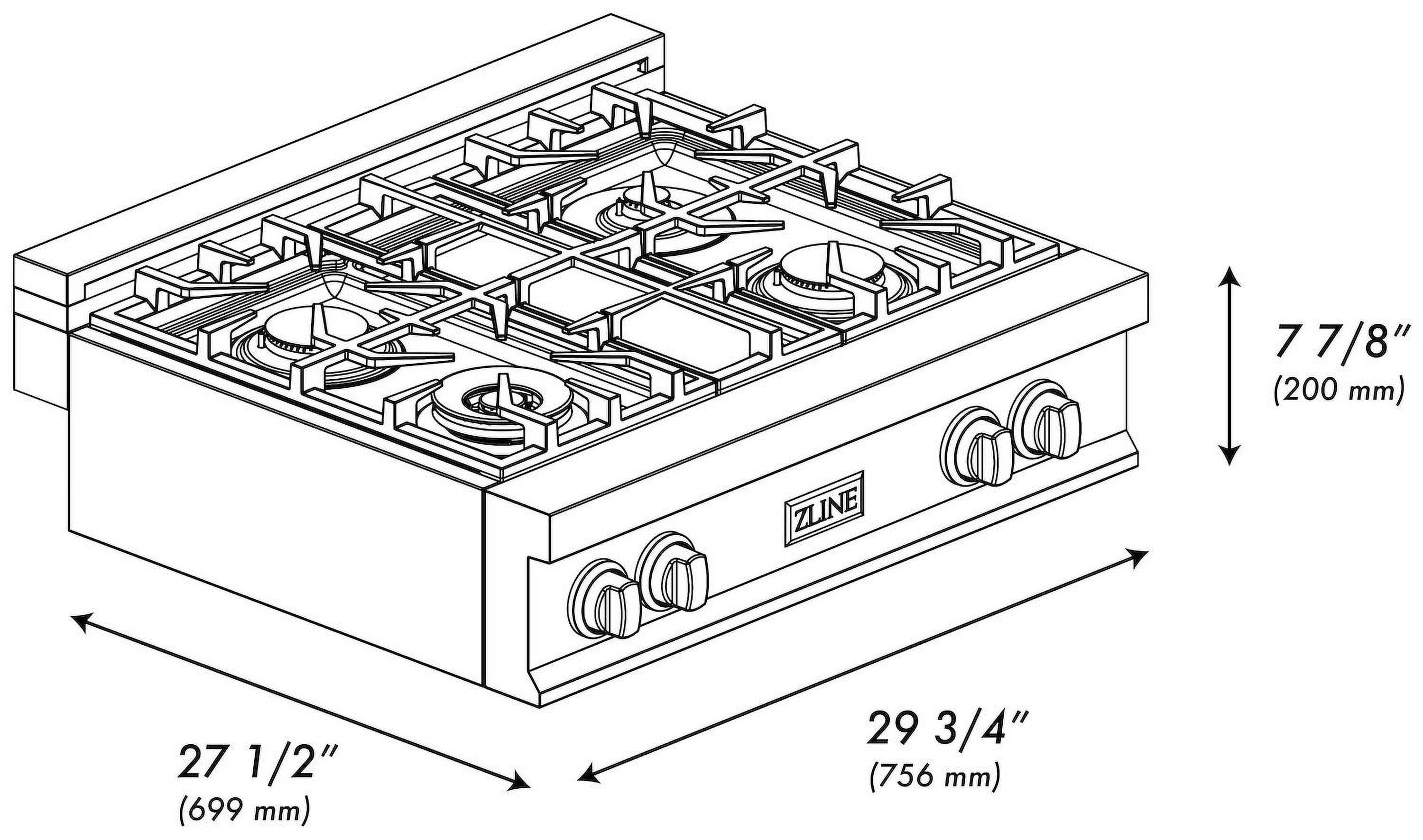 ZLINE RT-BR-GR-30 rangetop