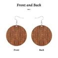 thumbnail image 4 of Woodgrain Bark Acrylic Dangle Round Earrings For Women Circle Earrings Drop Jewelry, 4 of 7