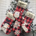 thumbnail image 4 of Medias navideñas con patrón de alce clásico, tela no tejida, accesorios de fotografía, medias para chimenea, decoración de árboles, 4 of 5
