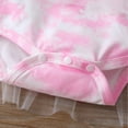 thumbnail image 6 of Odeerbi Baby Boy Girl Clothes Baby Romper Infant Short Sleeve Rainbow Tie-Dyed Tulle Bodysuit+Headbands, 6 of 8