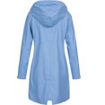 thumbnail image 3 of Manteaux pour Femmes Manteau de Pluie Uni Extérieur Grande Taille Imperméable Imperméable à Capuche Coupe-Vent Manteau d'Entraînement en Liquidation, 3 of 3