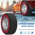 thumbnail image 2 of ABORON Snow Socks for Automotive Tires - Set of 2 Antiskid Tire Socks for Winter Emergency, Snow Traction Device Fits Cars, SUVs, Minivans, Tire and Wheel Accessories, 2 of 9