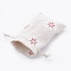 thumbnail image 4 of Polycotton(Polyester Cotton) Packing Pouches Drawstring Bags with Printed Snowflake Old Lace 14x10cm, 4 of 4