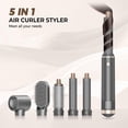 thumbnail image 6 of WISHRUN 5-in-1 Hot Air Hair Dryer Brush, Detachable Blow Dryer & Styler with Curling Wand, Volumizing Brush, Straightener and Curler, Lightweight Portable Travel Hairdryer for Women and Men(Gray), 6 of 8