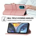 thumbnail image 6 of Feishell Moto G Power Case with Credit Cards Holder, Wallet Magnetic Crossbody Shoulder Strap Flip Stand Purse Premium PU Leather Cover For Motorola Moto G Power 2022, Pink, 6 of 11