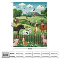 thumbnail image 4 of BCIIG Farm Animal Throw Blanket Cute Farm Animal Blanket for Kids Soft Flannel Farm Dog Pig Lamb Hen Horse Cow Blankets Fluffy Fleece Cartoon Animal Blanket for Toddler Child Girl Boy Gifts, 4 of 6