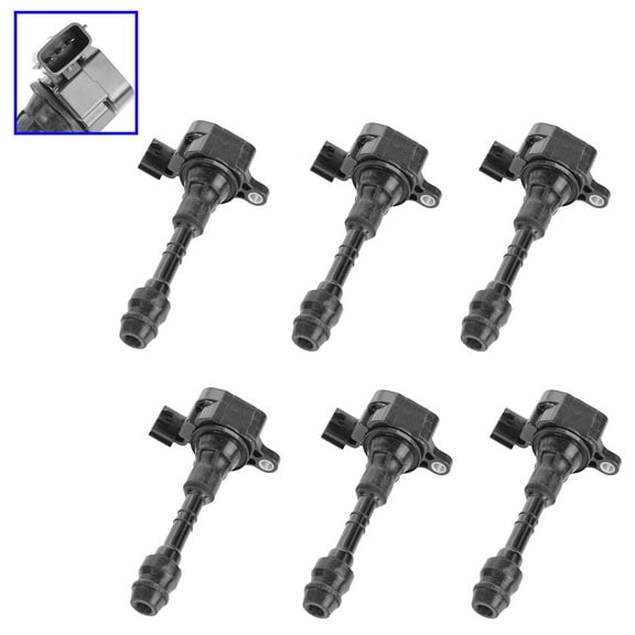 TRQ Ignition Coil w/ Plug Boot Set of 6 Kit for Nissan Infiniti ICA61516 Fits select: 2005-2019 NISSAN FRONTIER, 2003-2007 NISSAN MURANO