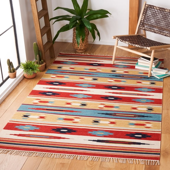 Safavieh Kilim Kimberly Tribal Area Rug, Beige/Red, 5' x 8'