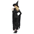 thumbnail image 3 of Idoravan Masquerade dresses for women Fashion Women Comfortable Casual Belt Pagoda Sleeve Vent Solid Color Long Sleeve V-neck Ankle Dress Witch Dress XL, 3 of 6
