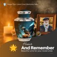 thumbnail image 5 of Yatskia Smoky Puffin Large Cremation Urns for Human Ashes Adult Man, Small Memorial Urn for Ashes Adult Male, Decorative Urns for Ash, (Tasty 10 Inch and 3 Inch), 5 of 8