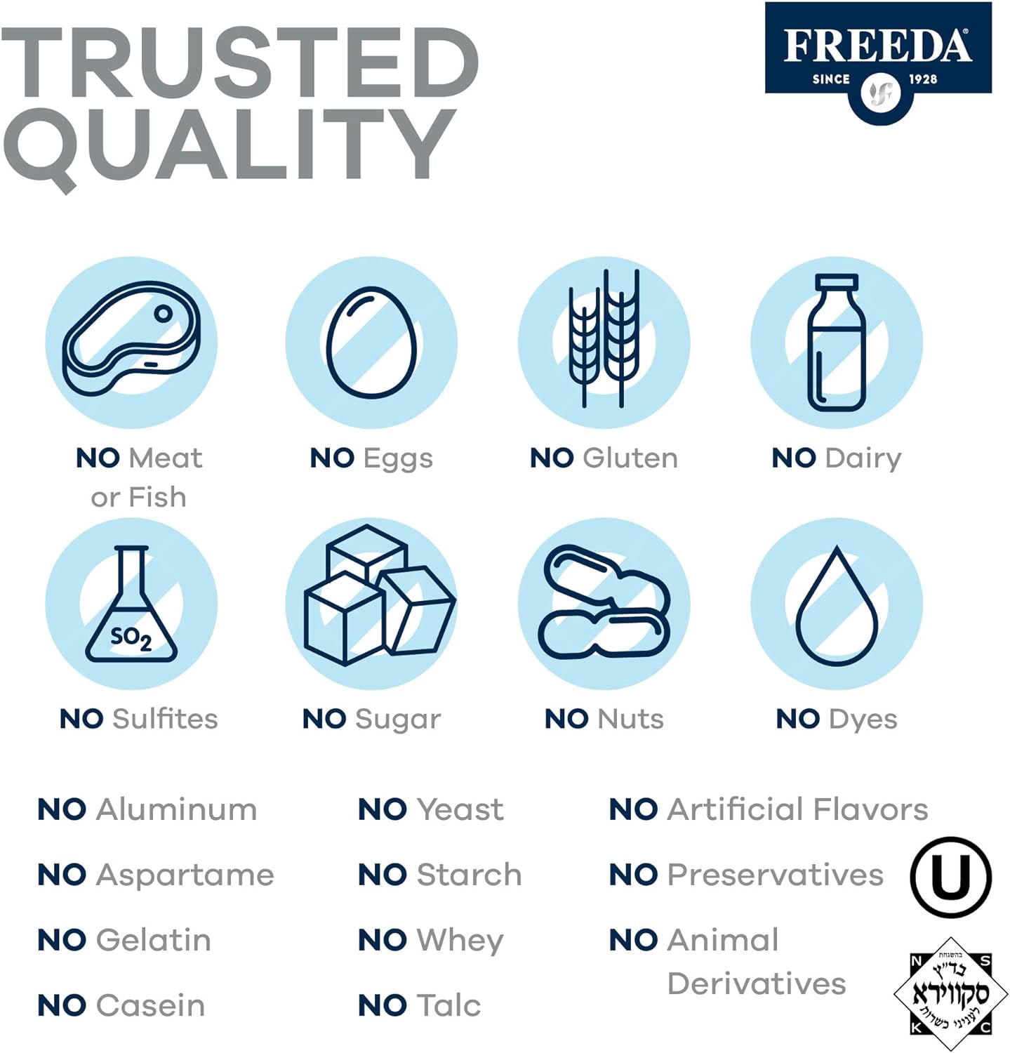 Freeda Multivitamin for Women and Men with Vitamin B1, B2, B6, B12, Folic Acid, and More, 250 Tablets
