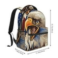 thumbnail image 2 of Fotbe Eagle With USA Flags Pattern Casual Backpack for School, Travel, and Outdoor Activities - Durable, Lightweight, and Comfortable, 2 of 5