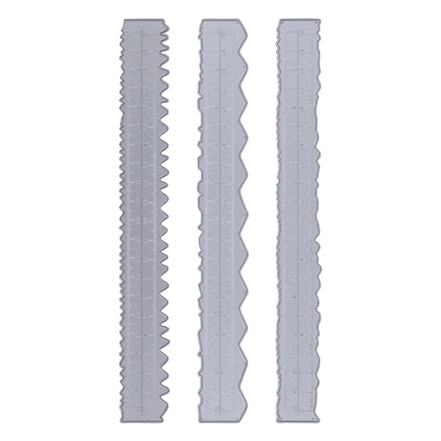 Découpes pour Fabrication de Cartes, 3 Pcs Règle Bords Irréguliers Grande Capacité