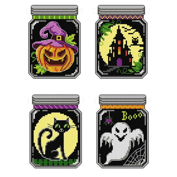 "Halloween Jugs" 170CS Counted Cross-Stitch Kit