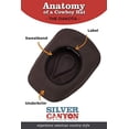 thumbnail image 5 of Men's Outback Wool Cowboy Hat Dakota Brown Shapeable Western Felt by Silver Canyon, Brown, X-Large, 5 of 5