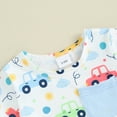 thumbnail image 5 of Bagilaanoe 2pcs Toddler Baby Boy Shorts Set Short Sleeve Print T Shirt Tops + Shorts 3M 6M 12M 18M 24M 3T Kids Casual Summer Clothes, 5 of 8