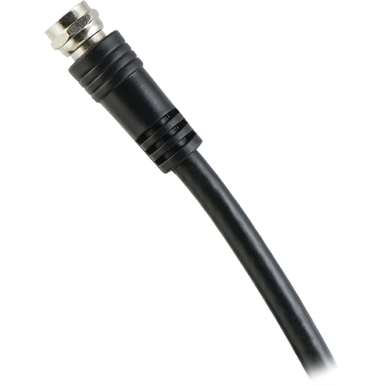 GE 50ft Coaxial Cable, F-Type Connectors, Black, 33600