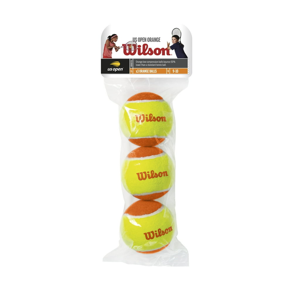 Wilson US Open Orange Starter Tennis Balls 3 Ball Pack