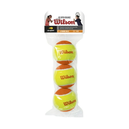 Wilson US Open Starter Junior Tennis Balls, 3-Ball Pack, Ages 9-10