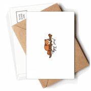 Panda Red Raccoon Bed Art Deco Fashion Postcards Envelopes Blank Note Cards Mailing