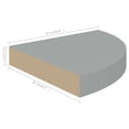 thumbnail image 3 of Estante Flotante de Esquina Casafoyer Gris 25x25x4 cm MDF, 3 of 5