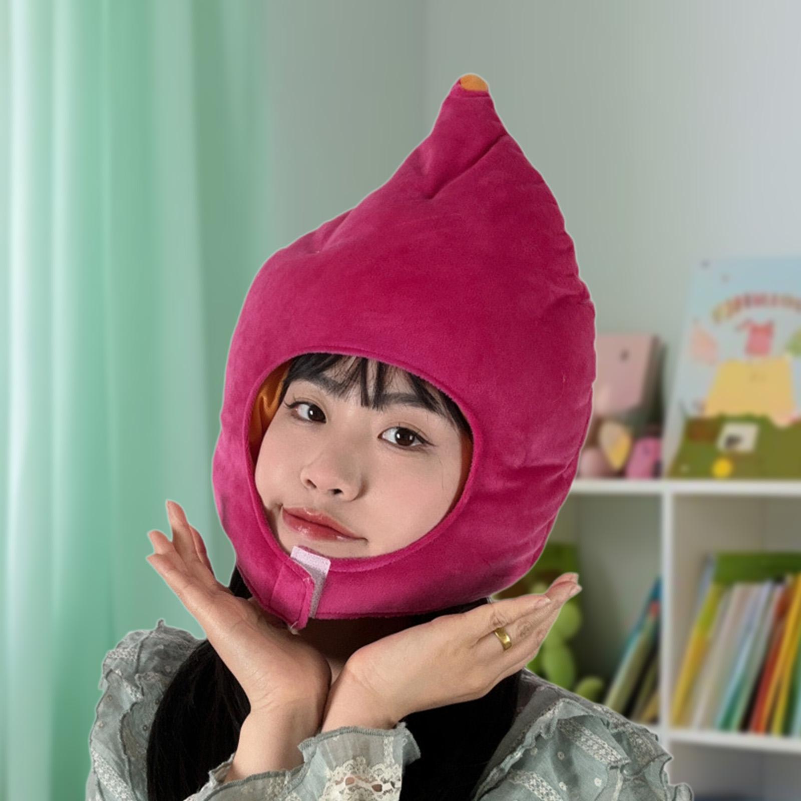 FVDPWYE Plush Headgear Cartoon Creative Ski Hood Funny Lovely Party Food Cosplay Costume