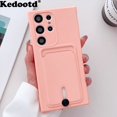 thumbnail image 2 of Simple Card Pocket Slot Couple Candy Case For Samsung Galaxy S24 S23 S22 S21 Ultra Plus FE A53 A33 A23 A13 A03S Soft TPU Funda, 2 of 5