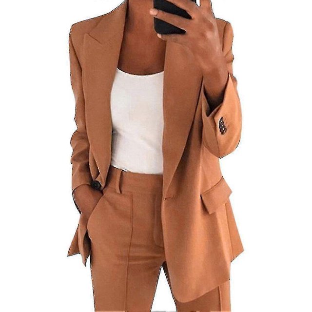 Blazer+pantalon Léger 2 Pcs pour Femmes -aa