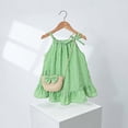 thumbnail image 2 of KPOPLK Baby Girl Clothes Cute Spring Summer Sun Dresses Toddler Casual Beach Boho Floral Dress Girls Summer Outfits(3-4 Years,Green), 2 of 4