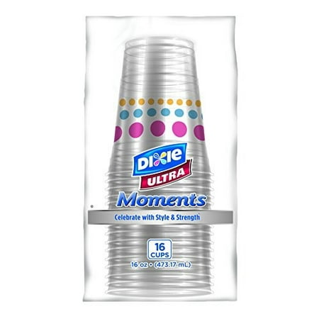 Dixie Ultra Moments Plastic Cups, 16 Oz, 16 Ct