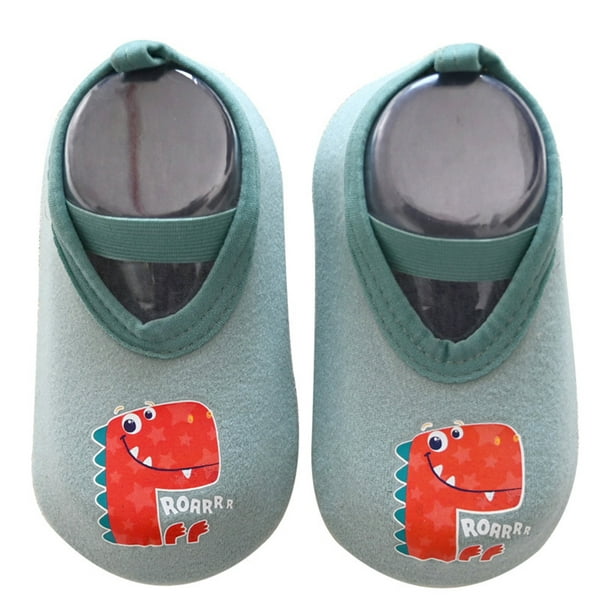 Calcetines de bebé con estampado de animales de dibujos animados, antideslizantes, para el suelo, para niños y niñas
