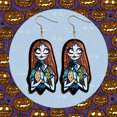 thumbnail image 4 of Halloween Earrings for Women,Cute Cartoon Bride Ghost Acrylic Halloween Earrings,Creative Jewelry for Halloween Party Horror Exaggeration Earrings,Couples Gift Ideas, 4 of 7