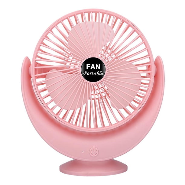 Ventilador con pilas recargables, viento fuerte, batería de larga duración, pequeño ventilador de escritorio USB