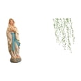 thumbnail image 1 of Estatua de resina de María, figura decorativa de colección religiosa, de pared colgante con enredaderas, adorno decorativo de PVC,, 1 of 8
